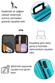 2'li Valiz Seti Büyük Boy - Orta Boy Su Yeşili 1167 thumbnail 4