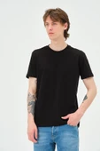 Erkek %100 Pamuk Regular Kalıp 5 li T-Shirt Paketi Sarı - 2