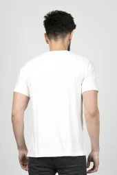 Cazador B.Yaka K.Kol  Erkek T-shirt 4161 Ekru - 4