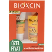 Bioxcin Spf 50+ Yağlı Ciltler İçin Güneş Kremi 50 ml + Tüm Ciltler İçin Güneş Spreyi 200 ml Set - 1