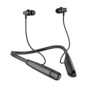 Y10 Sporcu Bluetooth Kulaklık 100 Saat Şarj Kapasiteli LCD Şarj Göstergeli Boyun Bantlı Kulaklık - 1