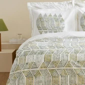 Karacahome Jenik Yeşil %100 Pamuk Tek Kişilik Nevresim Takımı - 2