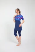 Chelly Kadın Likralı Yarı Kapalı Tesettür Mayo S 3180 - 3