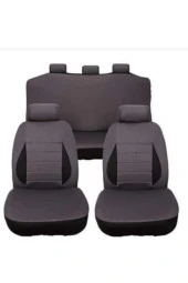 Drexpress Oto Koltuk Kılıfı Tam Set Üniversal Gri Renk 8 Parça - 1