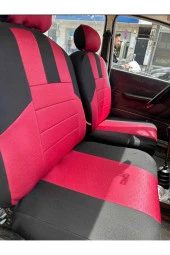 Drexpress Oto Koltuk Kılıfı Tam Set Üniversal Kırmızı Renk 8 Parça - 3