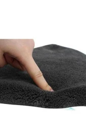 Drexpress Mikrofiber Kalın 60x90 Cm Süper Emici Çift Yüzlü Araç Kurulama , Cila Bezi Ekstra Parlaklık Gri - 1