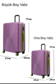 2'li Valiz Seti Büyük Boy - Orta Boy Rose 1169 thumbnail 7