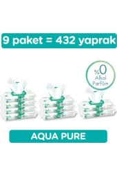 Prima Islak Havlu Mendil Aqua Pure 9'lu Fırsat Paketi 432 Yaprak - 1
