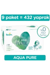 Prima Islak Havlu Aqua Pure 9 Lu Fırsat Paketi (432 YAPRAK) - 1