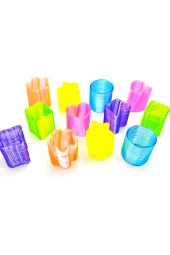 Çiçek Şekilli Neon Turuncu Stres Yayı Oyuncak Stres Yayı - 3 cm çapında - 1 Adet - 3