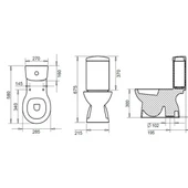 Turavit Çocuk Beyaz Kanallı Alttan Çıkışlı Klozet Takımı 1503, Turavit Yavaş Kapak thumbnail 3