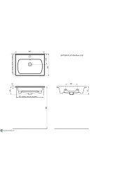 Seramiksan Saturn Mat Antrasit Etajer Uyumlu Lavabo 60 Cm A142011K - 2