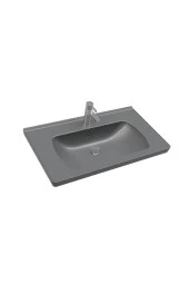 Seramiksan Saturn Mat Antrasit Etajer Uyumlu Lavabo 80 Cm A142021K - 1