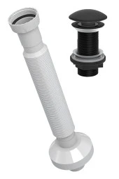 Pop Up Sifon Taşma Deliksiz Mat Siyah 220109 - 1