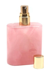 Pembe Kuvars Doğal Taş Parfüm Şişesi - 1