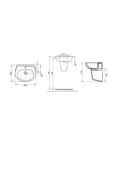 Polo 40x50 Cm Lavabo Ve Yarım Ayak - 2