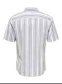 ONLY&SONS Erkek Çizgi Desenli Keten Gömlek 22028420 thumbnail 6