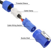Powercon 220V Kablo 2 Metre 3x1.5 mm - 3
