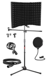 Lastvoice PF-53X Mikrofon Standı Yalıtım Paneli XLR Kablo Pop Filter - 2