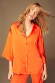 Pijama Takım Gecelik Pantolon Gömlek 1528 - 2'li Set Orange - 1