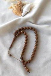 Tesbih 33 lük 10 mm Küre Kesim Hakiki Kuka Ağacı Çektikce Siyahlaşan Tespih - 4