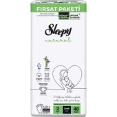 Sleepy Bebek Bezi Natural 2 Beden Mini 3-6 Kg 48'li Fırsat Paket - 1