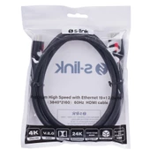 S-Link SL-HDM4K011 19+1 1.5 Metre V2.0 4K 60hz Hdmi Kablo Uydu Cihazı Tv Arası Görüntü Kablosu - 4