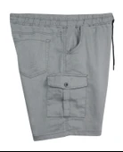 Erkek Büyük Beden 118-156 Kilo Arası İçin Uygun Kargo Cepli Kot Şort Antrasit - 9