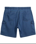 Erkek Büyük Beden 118-156 Kilo Arası İçin Uygun Kargo Cepli Kot Şort Antrasit - 7