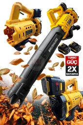 Süper Hızlı 6 Kademeli Çift Akülü Turbolu Yaprak ,Çamur,Toz,Kar Hava Üfleme Makinesi thumbnail 1