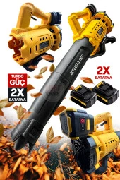 Süper Hızlı 6 Kademeli Çift Akülü Turbolu Yaprak ,Çamur,Toz,Kar Hava Üfleme Makinesi thumbnail 3