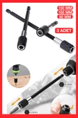 Profesyonel  Paslanmaz Vanadium Çelik   6 10 15 Cm 3 Lü Bits Uzatma Adaptörü 3 lü Takım - 3