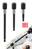 Profesyonel  Paslanmaz Vanadium Çelik   6 10 15 Cm 3 Lü Bits Uzatma Adaptörü 3 Adet - 7