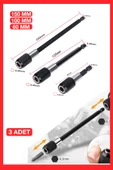 Profesyonel  Paslanmaz Vanadium Çelik   6 10 15 Cm 3 Lü Bits Uzatma Adaptörü 3 Adet - 5