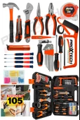Premium 105 Parçalı Garaj Aracı Mekanik El Aletleri Seti Otomobil Araç Kombo Full Seti - 2
