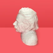 Mermer Görünümlü 3D Albert Einstein Büstü - 7