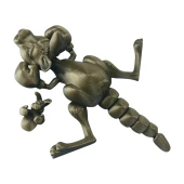 3D Hareketli Kanguru ve Yavrusu Figürlü Oyuncak - Altın Kahve - 7