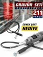 Pro 234PCS  6 Kademe Devirli  Çantalı Dramel Gravür Seti Taşlama, Esnek Şaft Mengene Hediye thumbnail 4