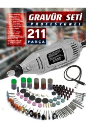 Pro 234pcs Multi 6 Kademe Devirli Çantalı Dramel Gravür Hobi , Esnek Şaft Mengene Hediye - 3