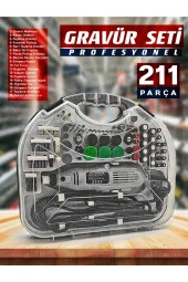 Pro 234pcs Multi 6 Kademe Devirli Çantalı Dramel Gravür Hobi , Esnek Şaft Mengene Hediye - 5