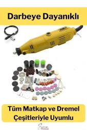 Hobi Gravür Dremel Taşlama Ucu Mini Metal Ahşap Oyma Seti Parlatma Çapak Alma 105 Parça Kalıpçı Set thumbnail 7