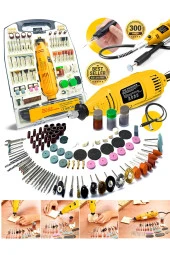 Prox Çok Amaçlı Devir Ayarli 300 ParçaHobi Gravür Delme, Parlatma, Taslama,Pas Sökme EsnekŞaft Seti thumbnail 1
