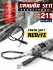 Pro 234PCS 450 Watt 6 Kademe Devirli  Çantalı Dramel Gravür Seti Taşlama, Esnek Şaft Mengene Hediye thumbnail 4