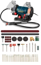 Premium Turbo Motorlu Devirli Çark Motoru Dramel  Zımpara Bileme Gravür Oyma parlatma Taşlama Seti thumbnail 1