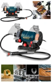 Premium Turbo Motorlu Çark Motoru Devirli Dramel  Zımpara Bileme Gravür Kutulu 220 Oyma Taşlama thumbnail 3