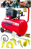 2HP 50 Lt Full Paket EnÇok Tercih edilen Hava Kompresörü Boya,Lastik,Mazot Temizleme 5PCS Havalı - 1