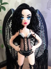 Adriana Lima Sahne Kostümlü Bebek Amigurumi Organik Oyuncak - 4