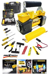 Profesyonel Çift Pistonlu 12V 150 Psi Hızlı Dolum Araba Lastik Bot Şişirme Kompresörü Lastik Set - 1