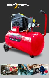 EnÇok Tercih edilen 2HP 50 Full PaketHava Kompresörü Boya,Lastik,Mazot Temizleme 5PCS Havalı Kit - 4