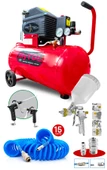 En Çok Tercih Edilen 2HP 50 Litre 8Bar Hava Kompresörü Boya Tabancası ,15Mt Spiral Hortum Boya Set - 1